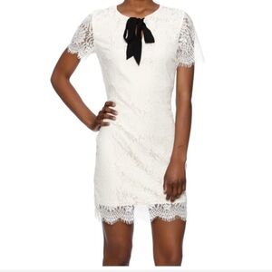 Dress forum lace neck tie dress